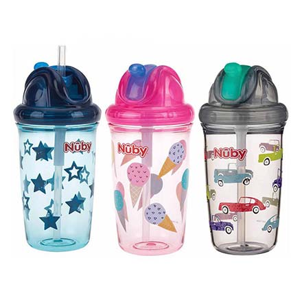  لیوان آبمیوه‌خوری نی‌دار ضد چکه نابی 300 میلی لیتری - سیسمونی امیران