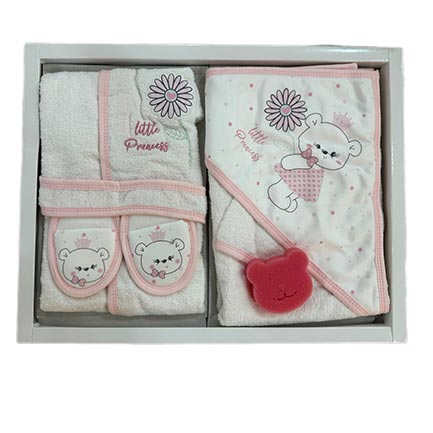 سرویس حوله دخترانه پنج تکه - سیسمونی امیران